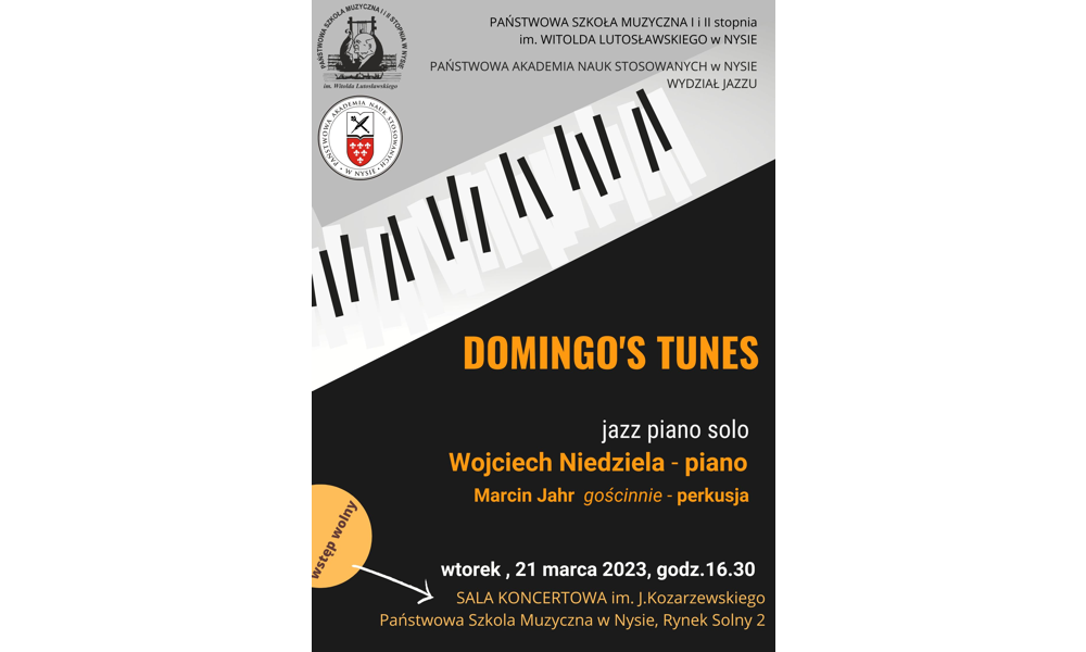 DOMINGO'S TUNES jazz piano solo WOJCIECH NIEDZIELA