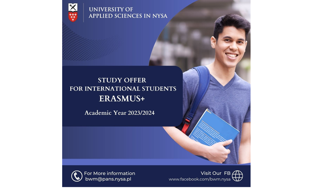 STUDY OFFER FOR ERASMUS+ STUDENTS