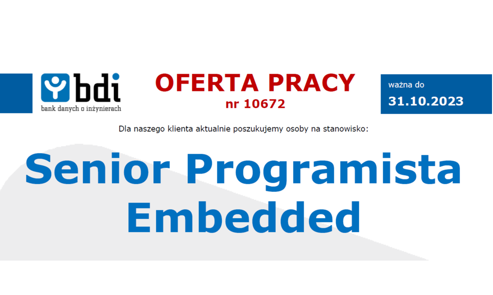 Senior Programista Embedded