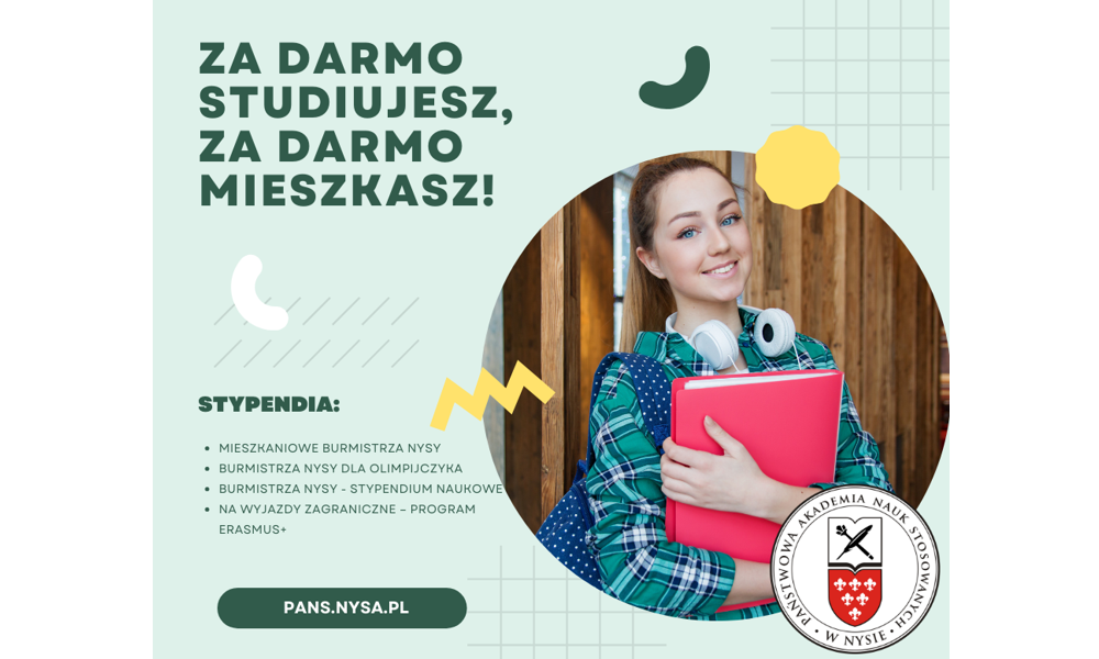 Tylko w PANS w Nysie Stypendia Burmistrza Nysy – Twoja szansa na studia za darmo!