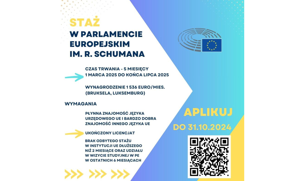 Staże w Parlamencie Europejskim