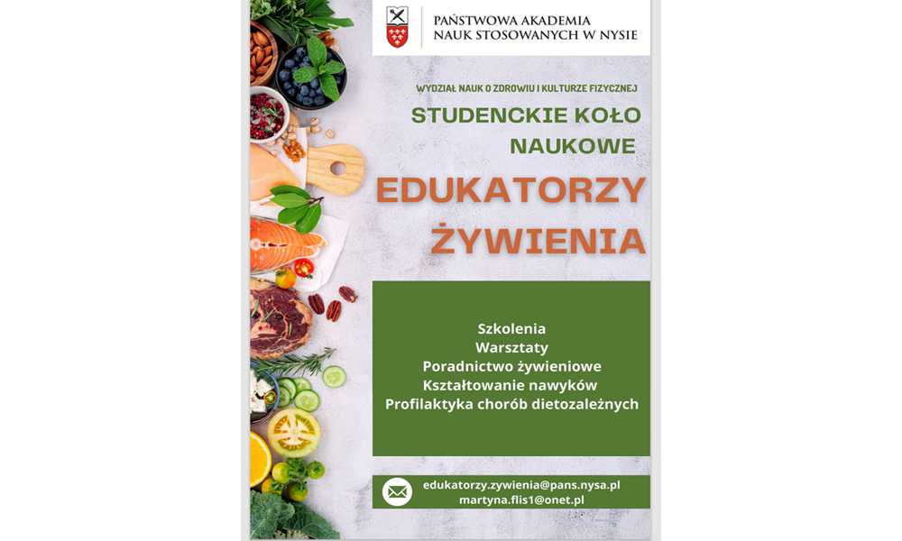 Dołącz do Koła Naukowego Edukatorzy Żywienia PANS w Nysie!