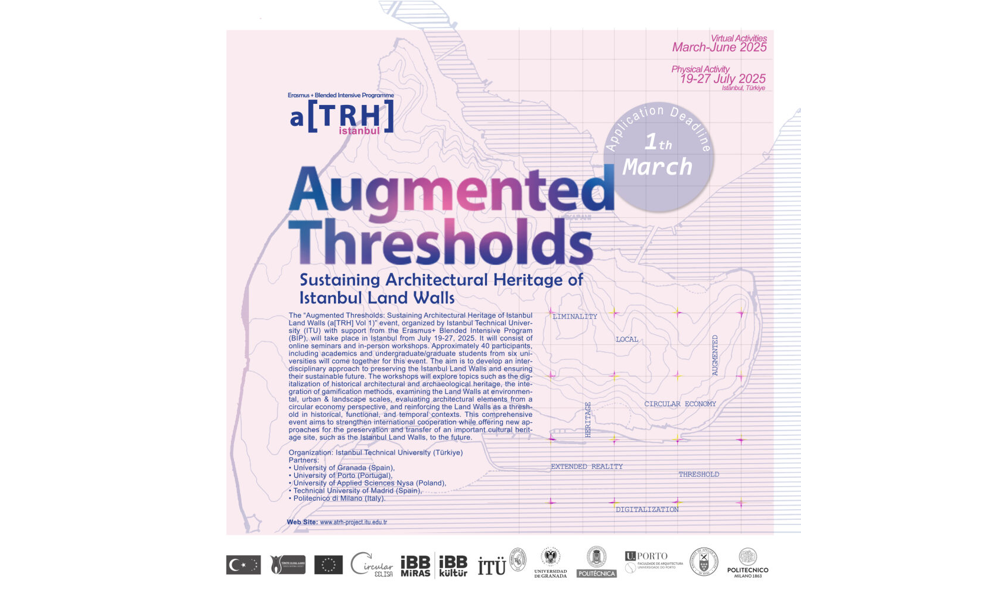 Projekt BIP dla architektów w ramach programu Erasmus+. Warsztaty w zakresie ochrony dziedzictwa architektonicznego w Stambule w Turcji w dniach 19-27.07.2025. Termin rekrutacji: 28.02.2025.