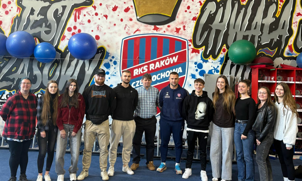 Wizyta studyjna studentów psychofizycznego kształtowania człowieka w klubie Raków Częstochowa