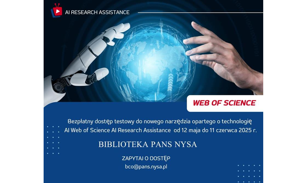 Dostęp testowy do Web of Science Research Assistant