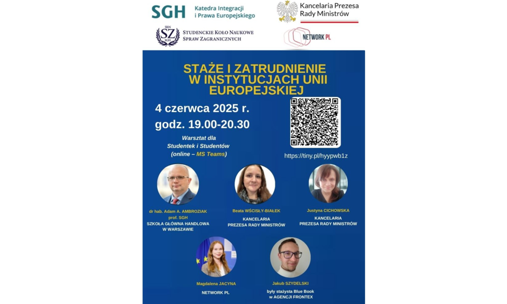 Staże i możliwości zatrudnienia w instytucjach UE