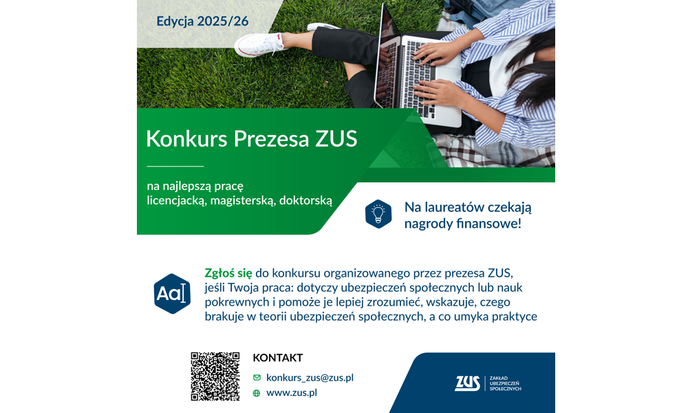 Konkurs Prezesa ZUS na najlepsze prace - promocja V edycji