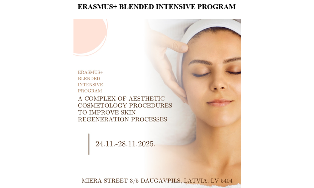 A COMPLEX OF AESTHETIC COSMETOLOGY PROCEDURES TO IMPROVE SKIN REGENERATION PROCESSES
