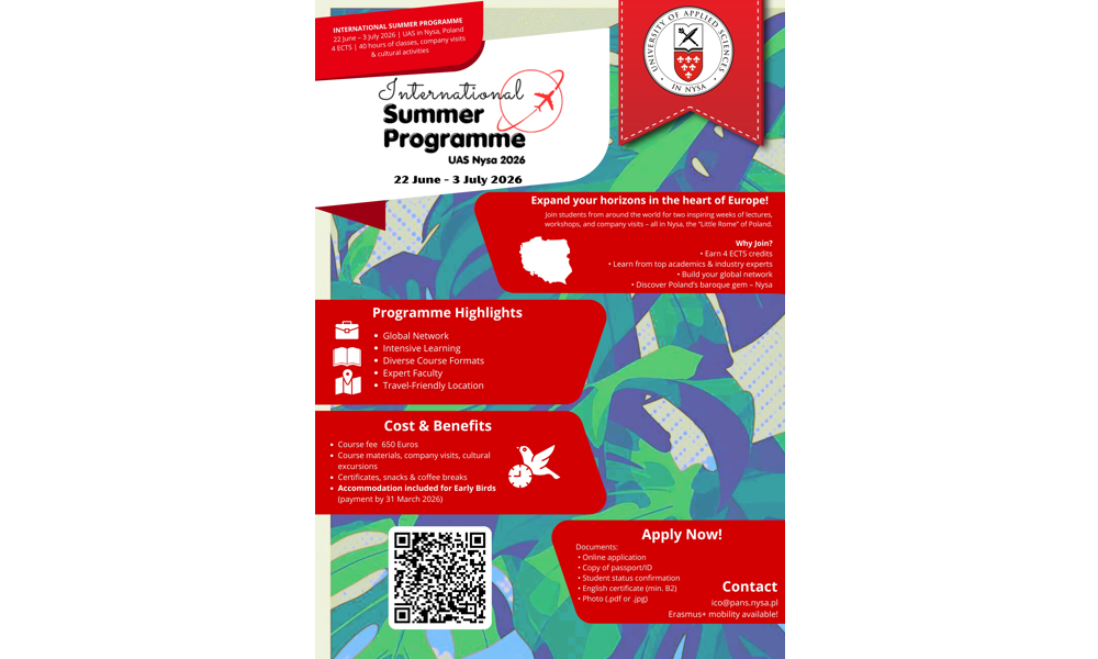 INTERNATIONAL SUMMER PROGRAMME 22.06-03.07.2026