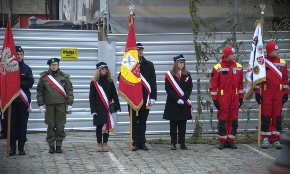 Reprezentacja PANS w Nysie na uroczystej przysiędze żołnierzy 17. Opolskiej Brygady Obrony Terytorialnej