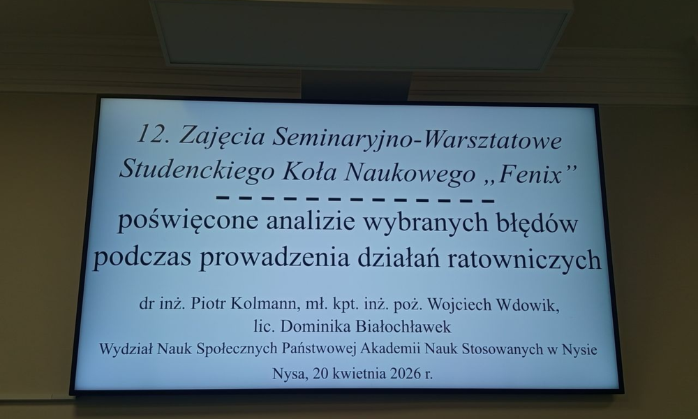 12. Zajęcia Seminaryjno-Warsztatowe Studenckiego Koła Naukowego „Fenix”