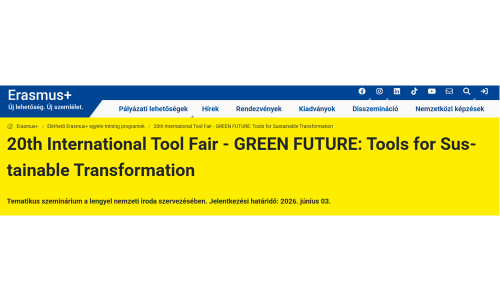 Zaproszenie do udziału w 20th International Tool Fair – Green Future: Tools for Sustainable Transformation