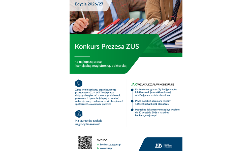 Konkurs na najlepszą pracę dyplomową z zakresu ubezpieczeń społecznych