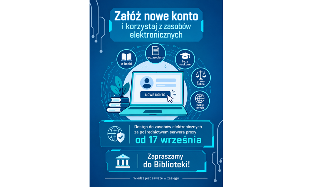Zdalny dostęp do e-zasobów – nowe konta PROXY