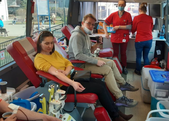 Studenci wsparli akcję zbiórki krwi dla Ukrainy
