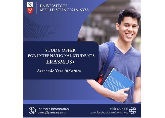 STUDY OFFER FOR ERASMUS+ STUDENTS