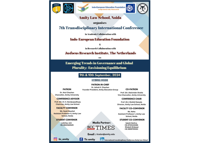 9-10 September 2024 Invitation to the international conference "Emerging Trends in Governance and Global Plurality: Envisioning Equilibrium"