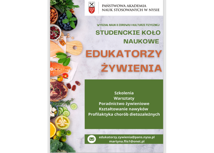 Dołącz do Koła Naukowego Edukatorzy Żywienia PANS w Nysie!