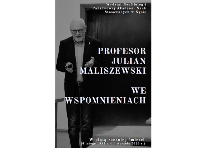 Profesor Julian Maliszewski (6 lutego 1951 r. – 11 stycznia 2020 r.)