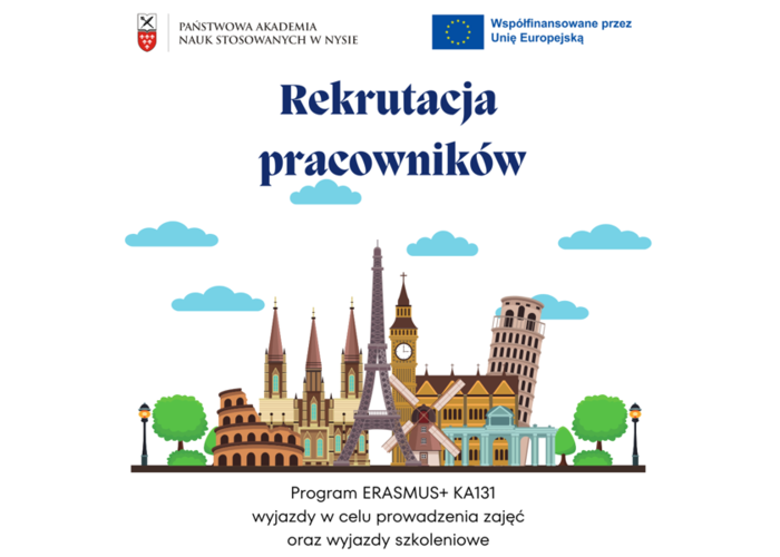 Rekrutacja na wyjazdy pracowników Erasmus+ KA131 do krajów programu