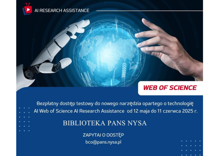 Dostęp testowy do Web of Science Research Assistant