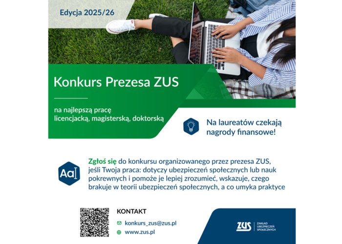 Konkurs Prezesa ZUS na najlepsze prace - promocja V edycji