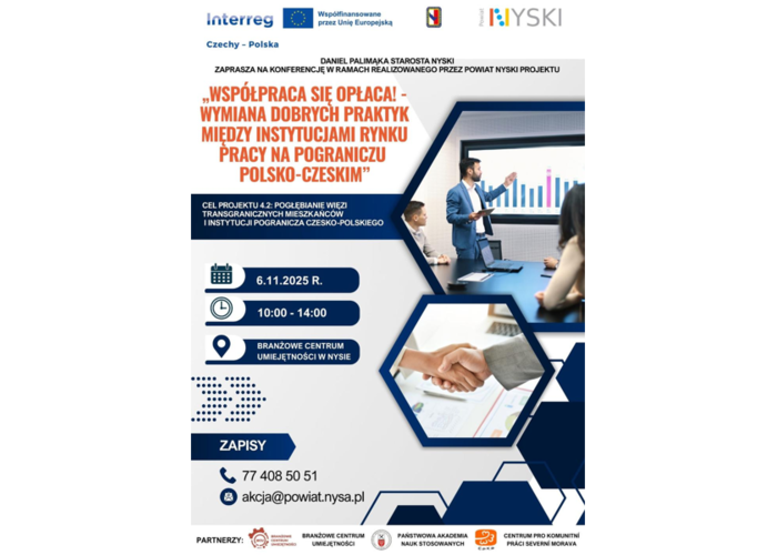 Konferencja polsko-czeska o współpracy na pograniczu – PANS w Nysie wśród partnerów wydarzenia