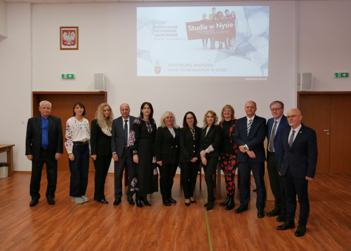 Delegacja z Narodowego Uniwersytetu Medycznego w Iwano-Frankiwsku (Ukraina) w PANS w Nysie