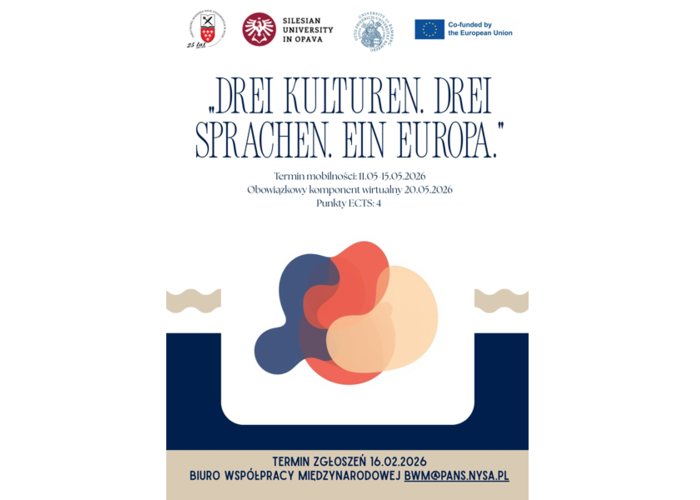 REKRUTACJA DO MIĘDZYNARODOWEGO PROJEKTU EDUKACYJNEGO BIP DLA GERMANISTÓW PANS W NYSIE. Termin rekrutacji: 16.02.2026