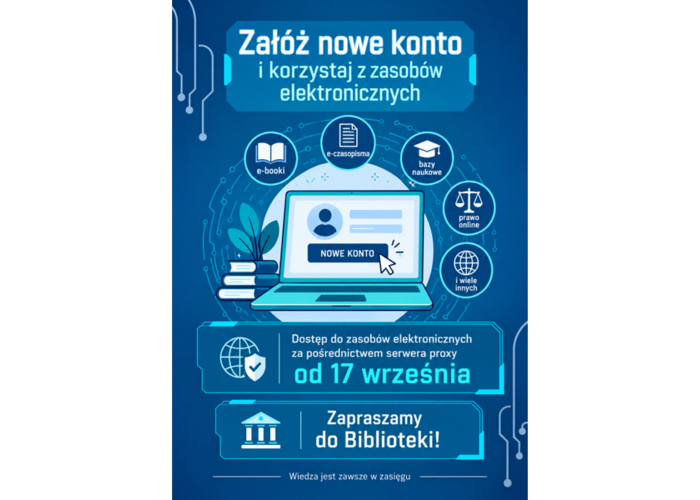 Zdalny dostęp do e-zasobów – nowe konta PROXY